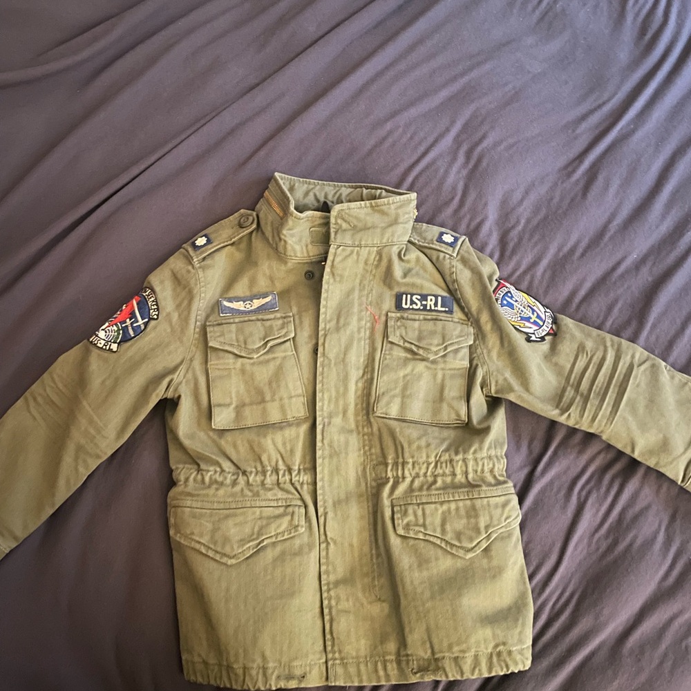 NWT Polo Ralph Lauren Kids size 5 Olive Green Military Style Jacket
